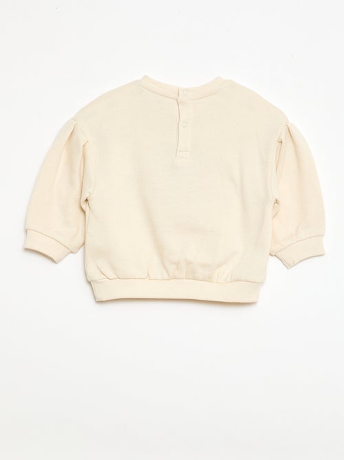 Sweatshirt met lange mouwen en badstof patch - Kiabi