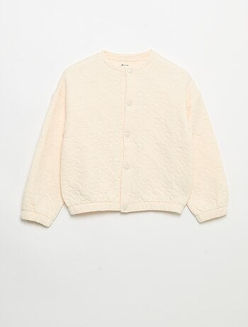 Sweatshirt met lange mouwen en drukknopenopening
