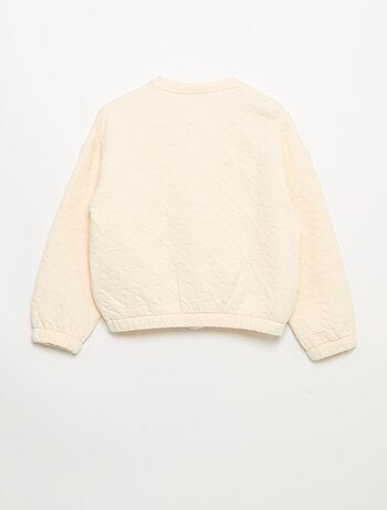 Sweatshirt met lange mouwen en drukknopenopening
