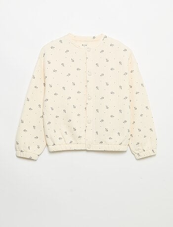 Sweatshirt met lange mouwen en drukknopenopening