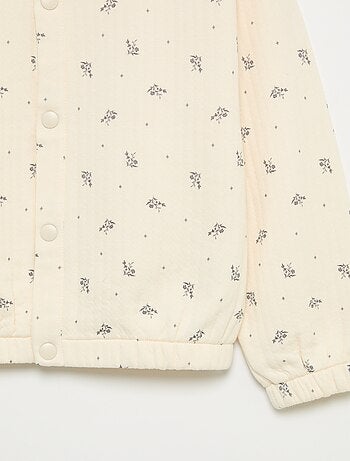 Sweatshirt met lange mouwen en drukknopenopening