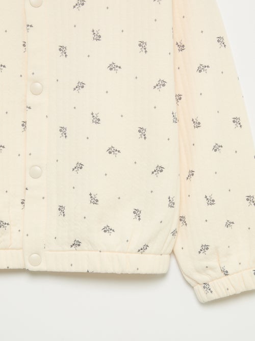 Sweatshirt met lange mouwen en drukknopenopening - Kiabi