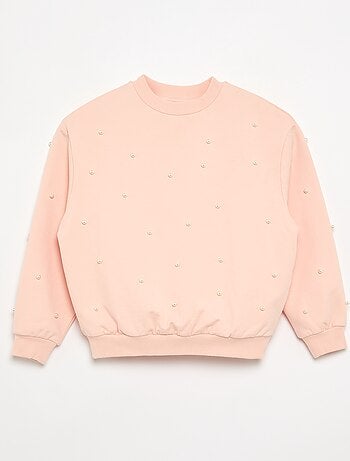 Sweatshirt met lange mouwen en parels