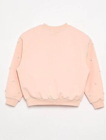 Sweatshirt met lange mouwen en parels