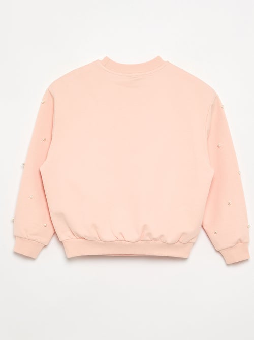 Sweatshirt met lange mouwen en parels - Kiabi