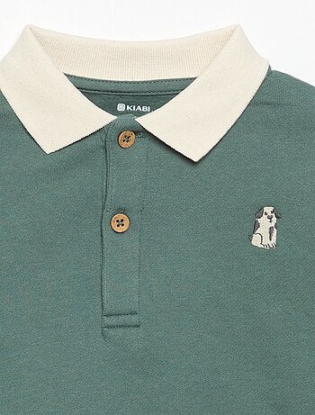 Sweatshirt met lange mouwen en polokraag