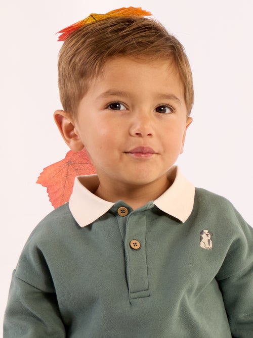 Sweatshirt met lange mouwen en polokraag - Kiabi
