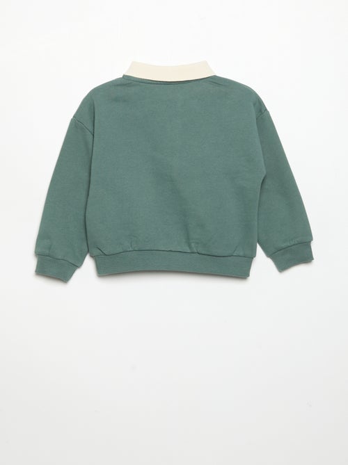 Sweatshirt met lange mouwen en polokraag - Kiabi