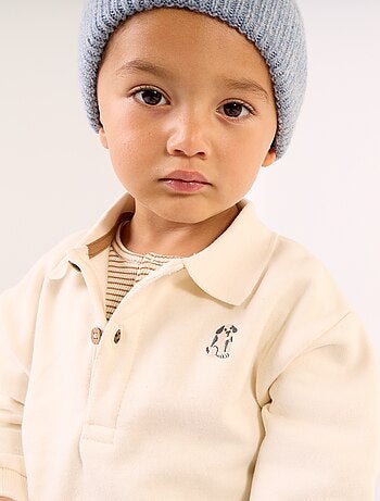 Sweatshirt met lange mouwen en polokraag