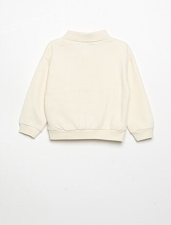 Sweatshirt met lange mouwen en polokraag