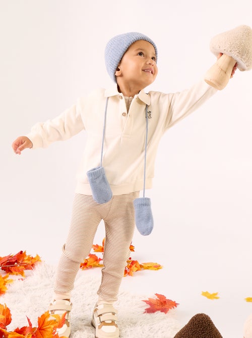 Sweatshirt met lange mouwen en polokraag - Kiabi