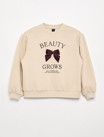 Sweatshirt met lange mouwen en strik