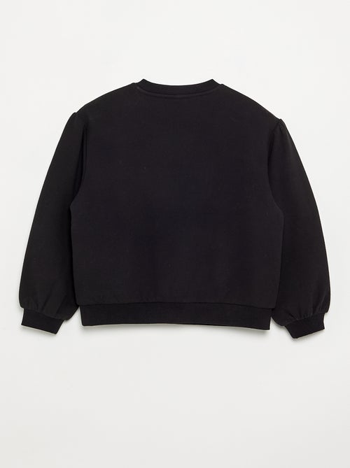Sweatshirt met lange mouwen en strik - Kiabi