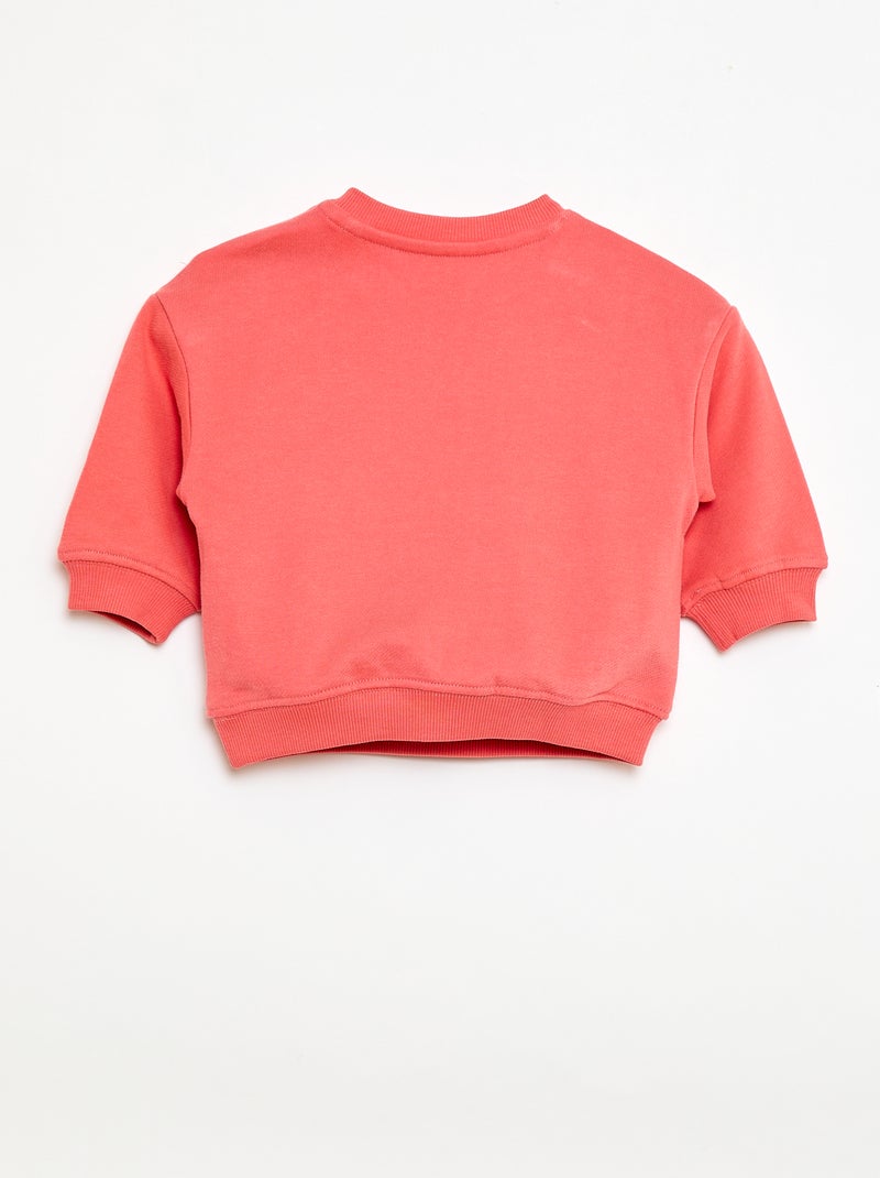Sweatshirt met lange mouwen Rood - Kiabi
