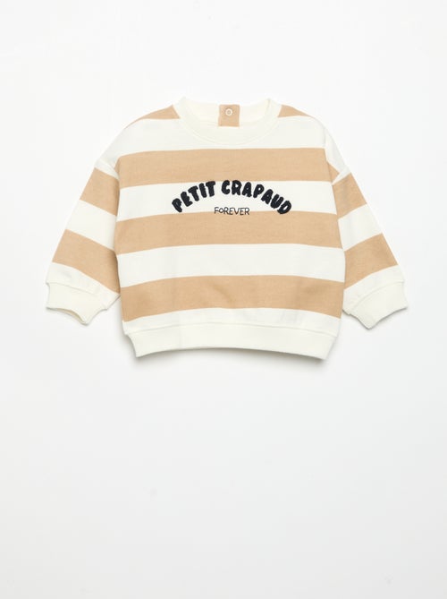 Sweatshirt met lange mouwen van fleece met animatie - Kiabi