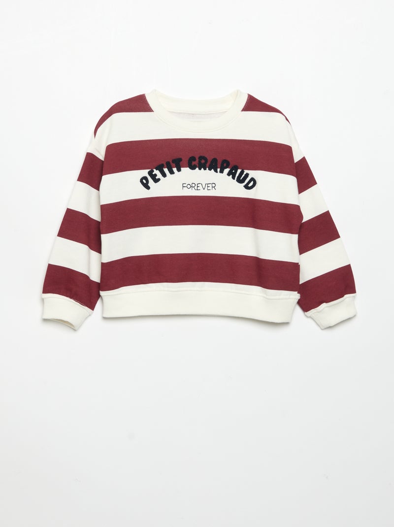 Sweatshirt met lange mouwen van fleece met animatie Rood - Kiabi