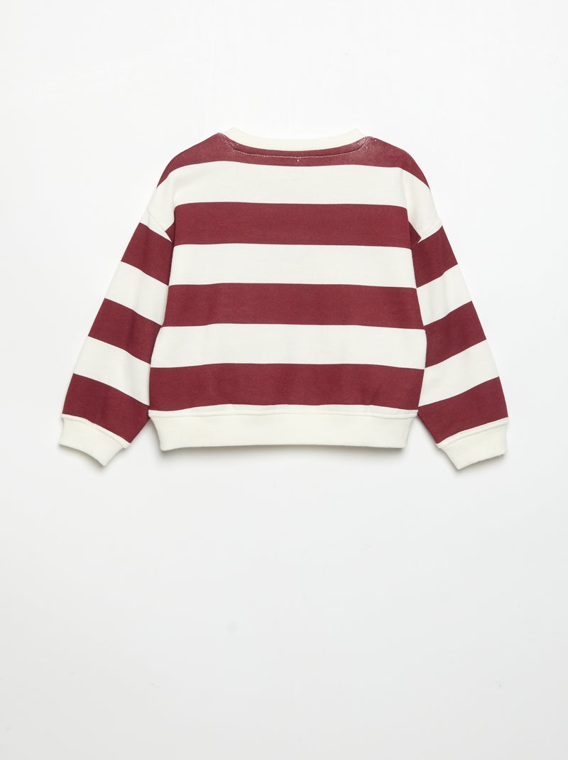 Sweatshirt met lange mouwen van fleece met animatie Rood - Kiabi