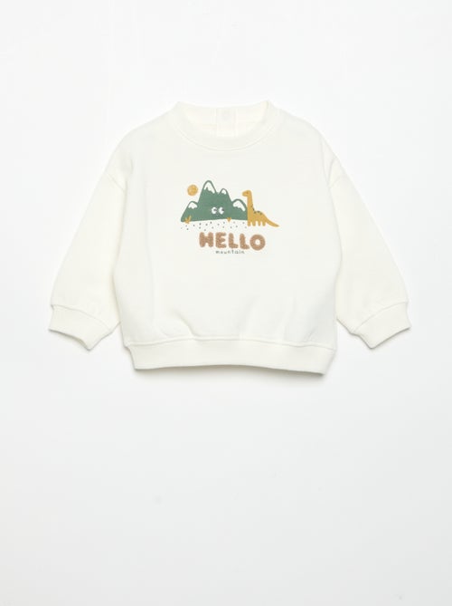 Sweatshirt met lange mouwen van fleece met animatie - Kiabi Sweatshirt met lange mouwen van fleece met animatie - Kiabi