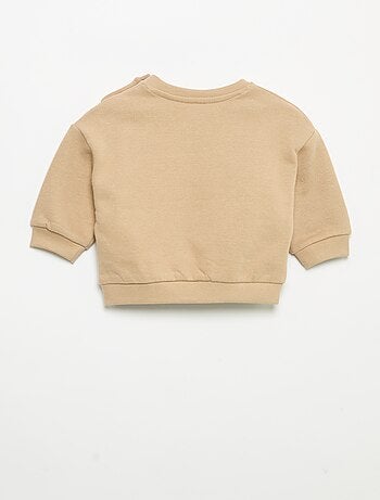 Sweatshirt met lange mouwen van molton