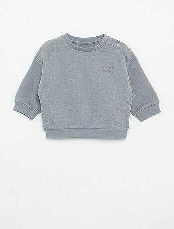 Sweatshirt met lange mouwen van molton