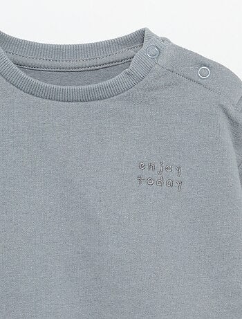 Sweatshirt met lange mouwen van molton