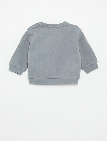 Sweatshirt met lange mouwen van molton