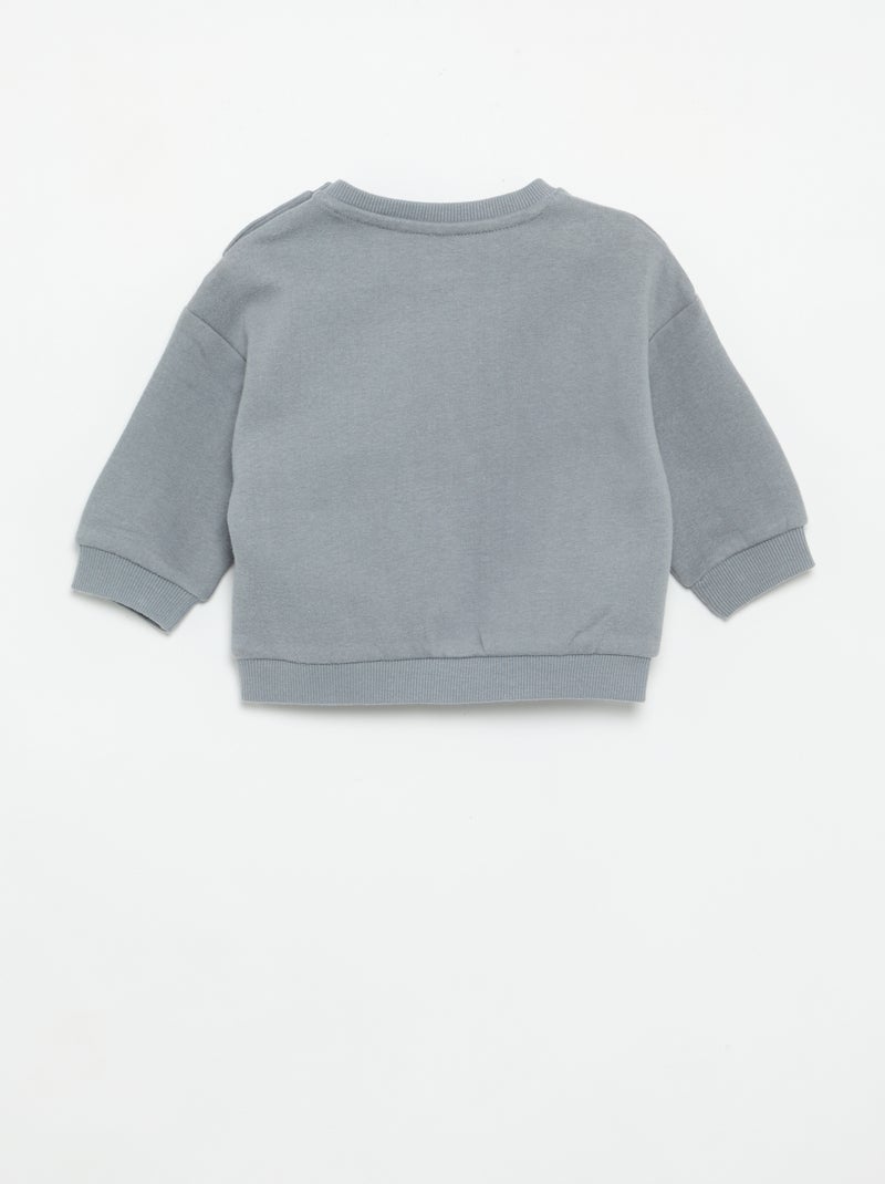 Sweatshirt met lange mouwen van molton Grijs - Kiabi