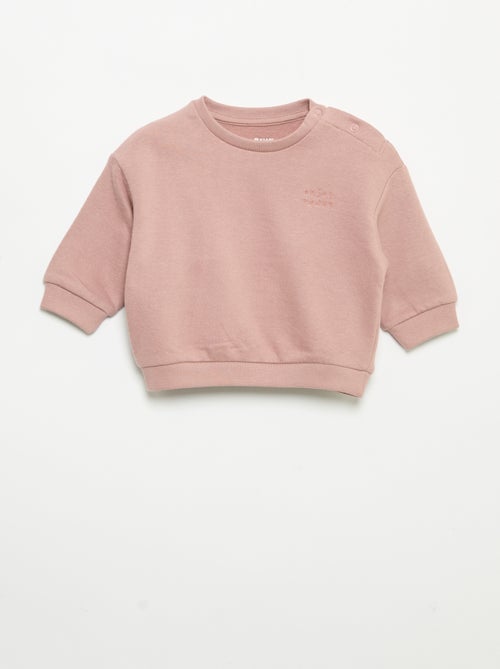 Sweatshirt met lange mouwen van molton - Kiabi