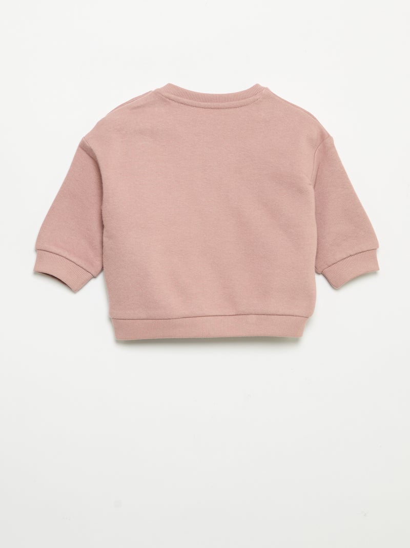 Sweatshirt met lange mouwen van molton Rose - Kiabi