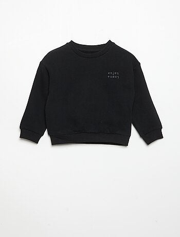Sweatshirt met lange mouwen van molton