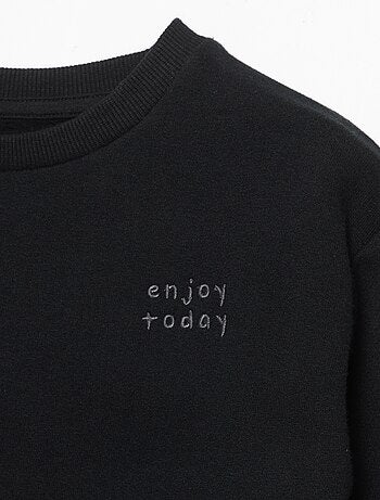 Sweatshirt met lange mouwen van molton