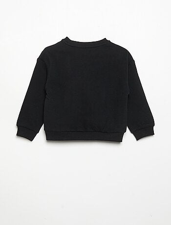 Sweatshirt met lange mouwen van molton