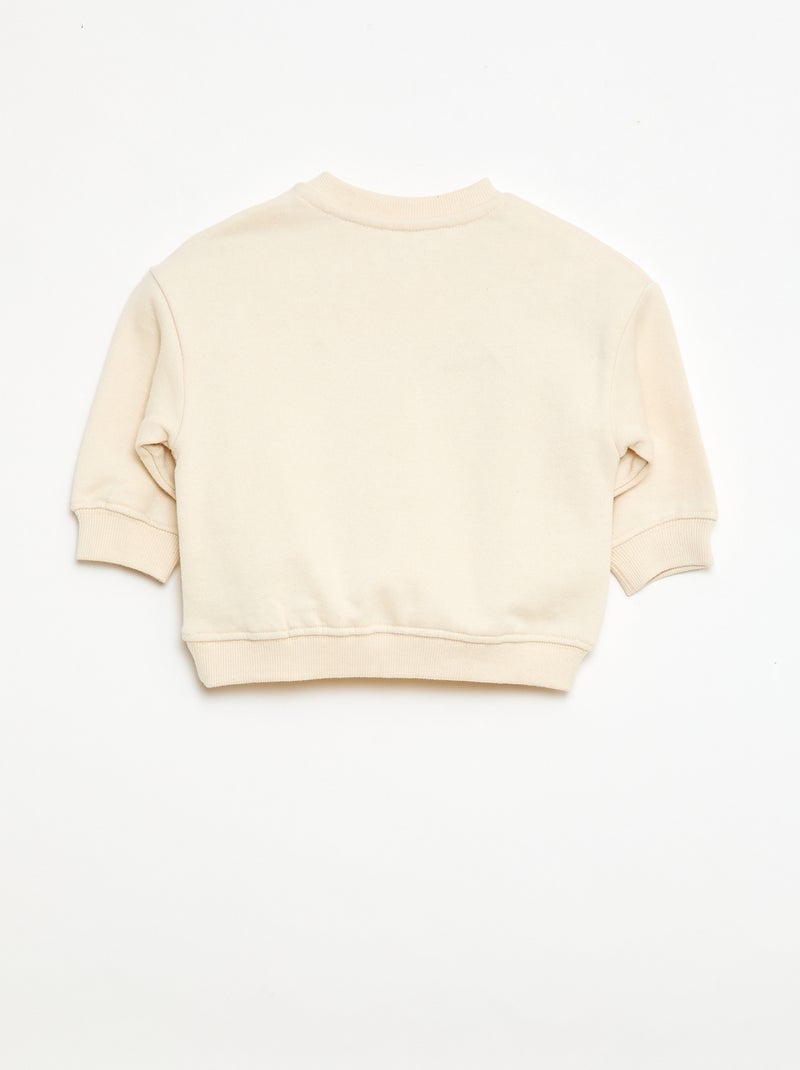 Sweatshirt met lange mouwen Wit - Kiabi