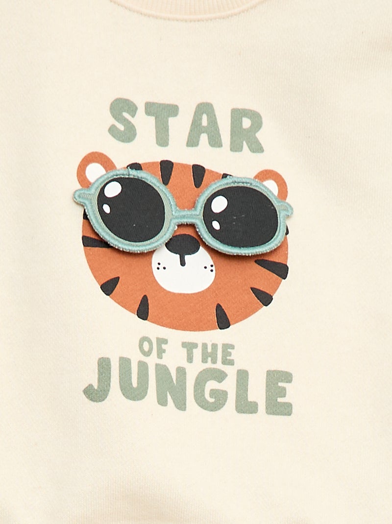 Sweatshirt met lange mouwen Wit - Kiabi