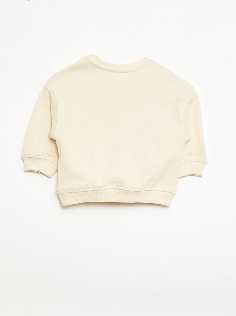 Sweatshirt met lange mouwen Wit - Kiabi
