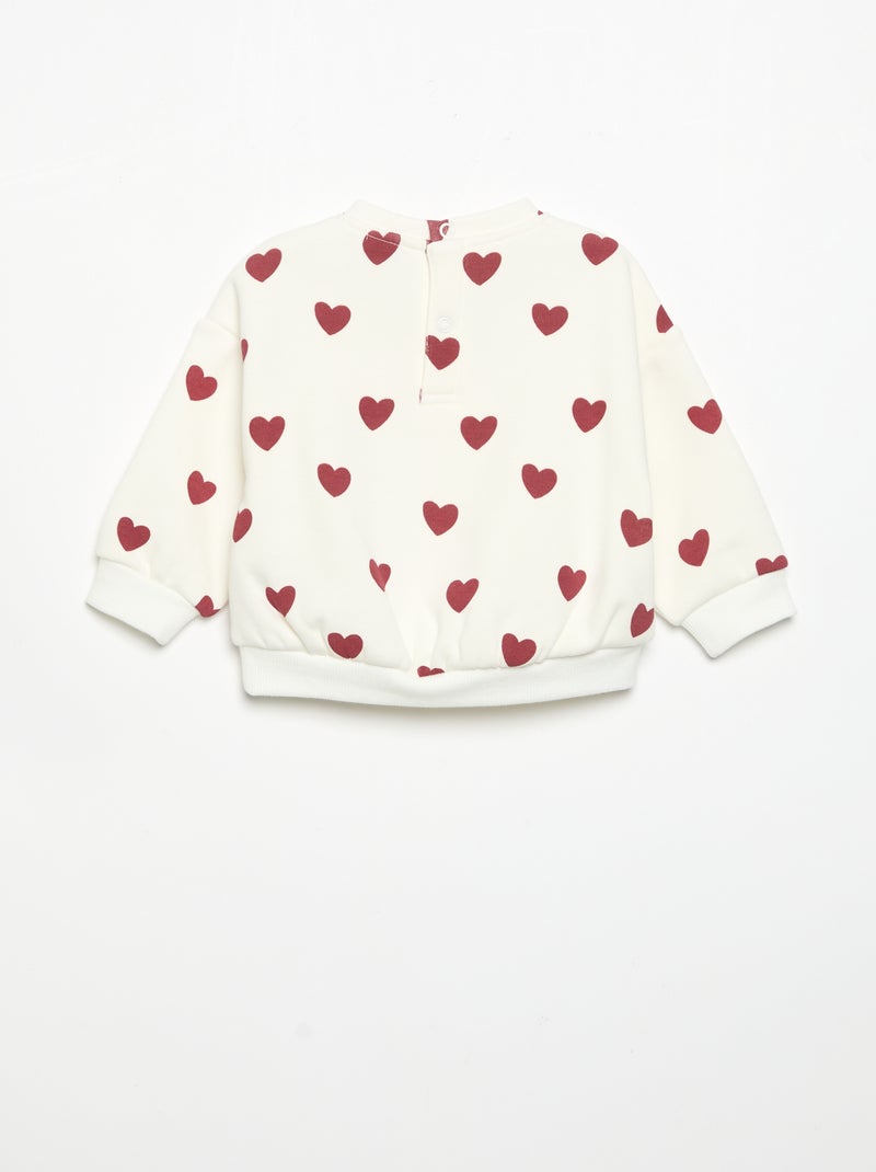 Sweatshirt met lange mouwen Wit - Kiabi