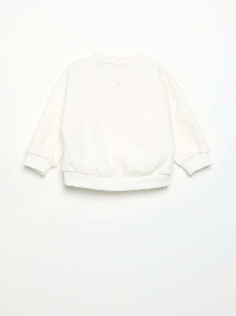 Sweatshirt met lange mouwen Wit - Kiabi