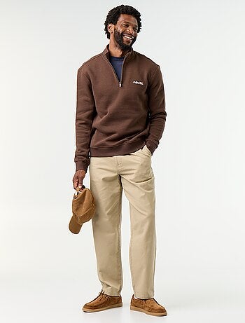 Sweatshirt met opstaande kraag