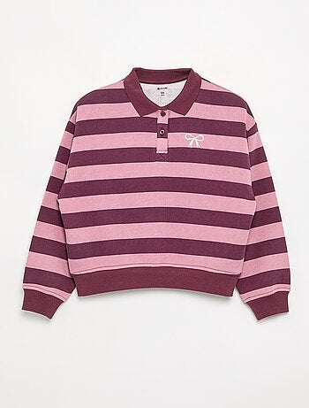 Sweatshirt met polokraag