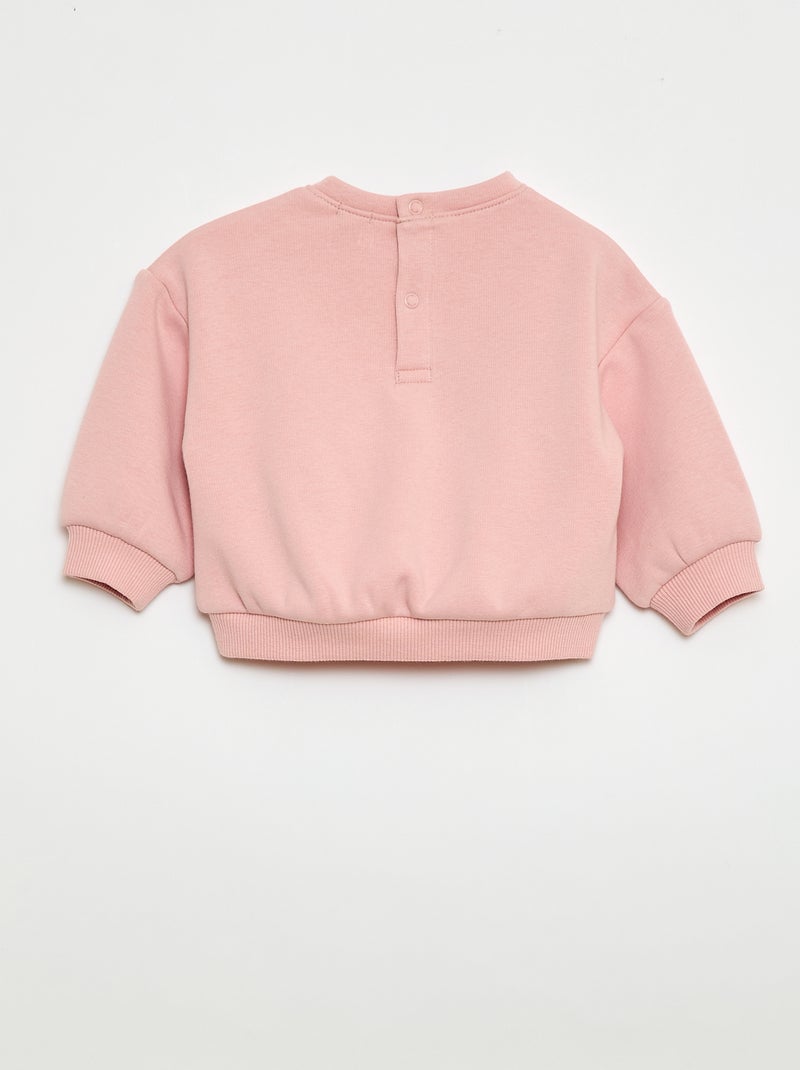 Sweatshirt met print en ronde hals Rose - Kiabi