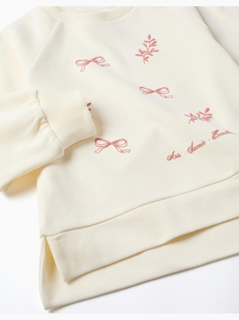 Sweatshirt met reliëfprint Arts Wit - Kiabi