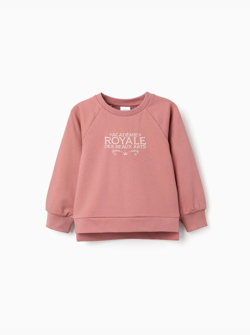 Sweatshirt met reliëfprint Beaux Arts, oudroze - Kiabi Sweatshirt met reliëfprint Beaux Arts, oudroze - Kiabi