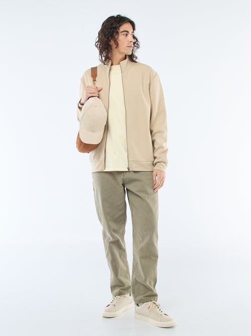 Sweatshirt met rits en opstaande kraag - Kiabi