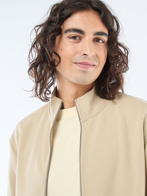 Sweatshirt met rits en opstaande kraag - Kiabi