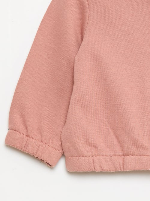 Sweatshirt met rits van french terry - Kiabi