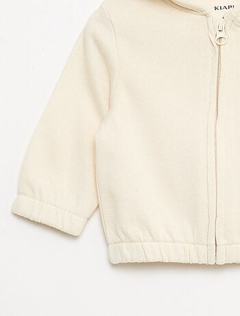 Sweatshirt met rits van french terry