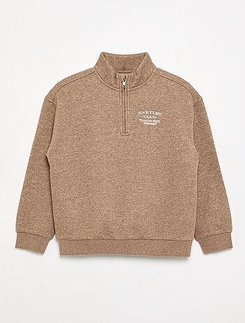 Sweatshirt met ritskraag