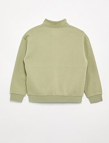 Sweatshirt met ritskraag