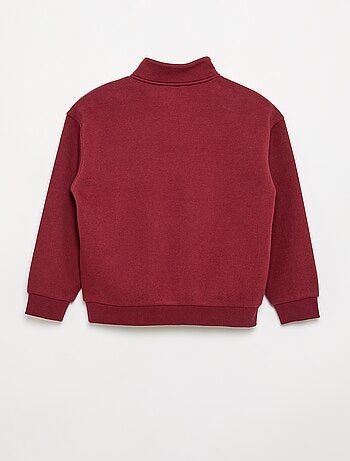 Sweatshirt met ritskraag