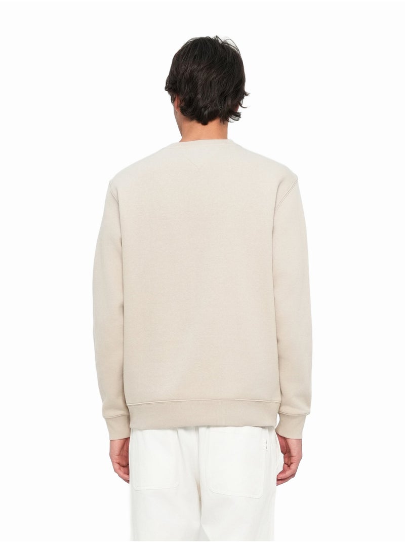 Sweatshirt met ronde hals - Tommy jeans Beige - Kiabi